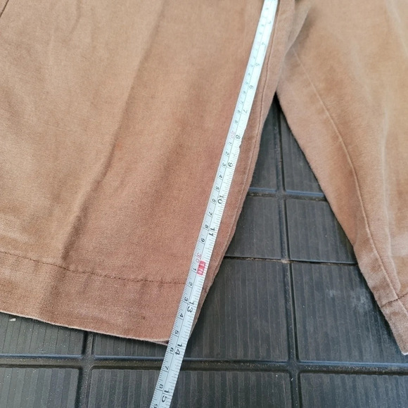 Talbots Women's Croped Pants Khaki Tan Irish Linen Blend Capri Sz 8 - Picture 4 of 10